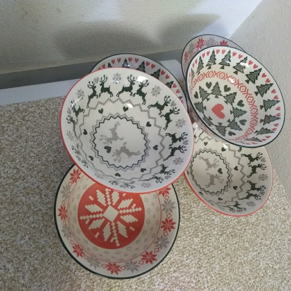 Holiday Pattern Bowls 16oz - Picture 3 of 4